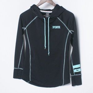 PINK VS Athletic Running Hoodie Black Small EUC